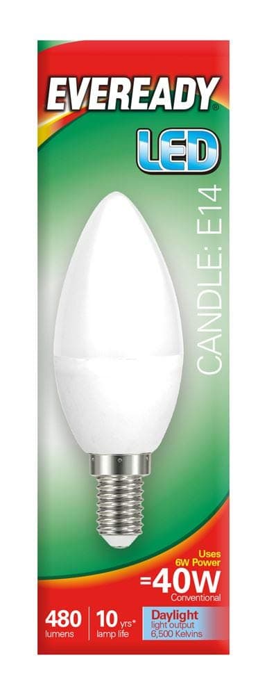 EVEREADY LED CANDLE 806LM OPAL E14 BOX