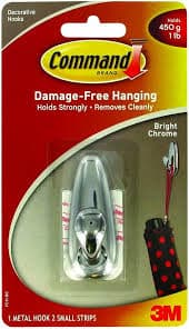 FC12-BC Command Medium Metal Hook Bright Chrome