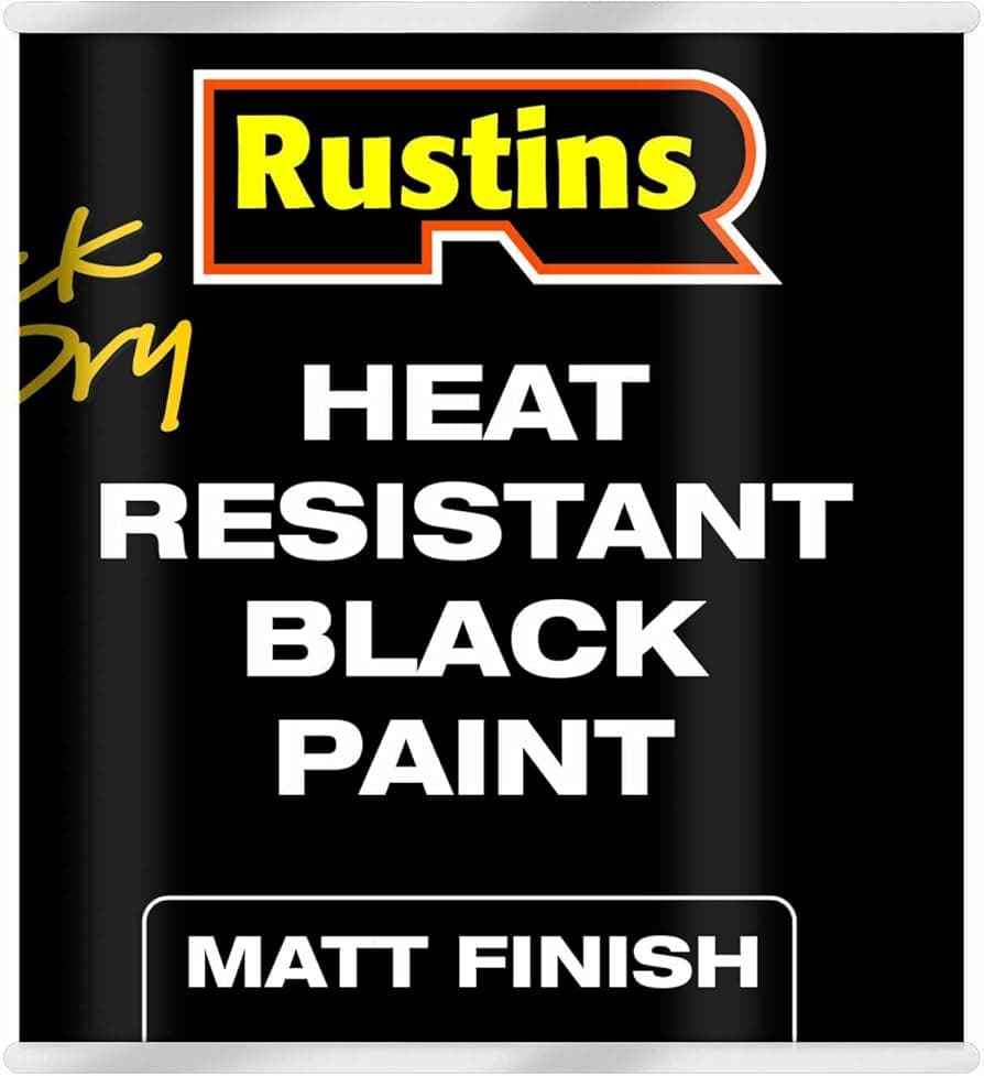 Rustins High Heat Black Paint 500ml