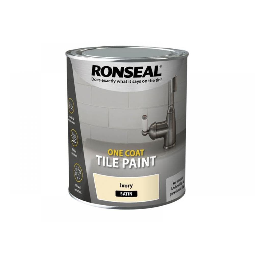 Ronseal OC TILE PAINT IVORY SATIN 750ML W/B