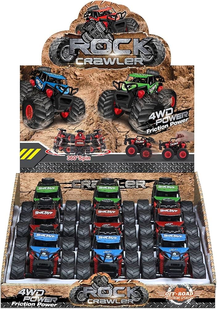 Kandy Toys 4x4 Big Wheel Vehicles In Display Box
