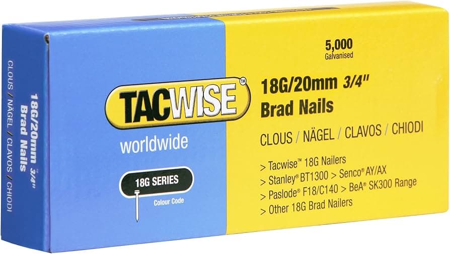 Tacwise 0395 18G/20mm Galvanised (Pack of 5000)