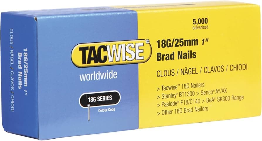 Tacwise 0396 18G/25mm Galvanised (Pack of 5000)