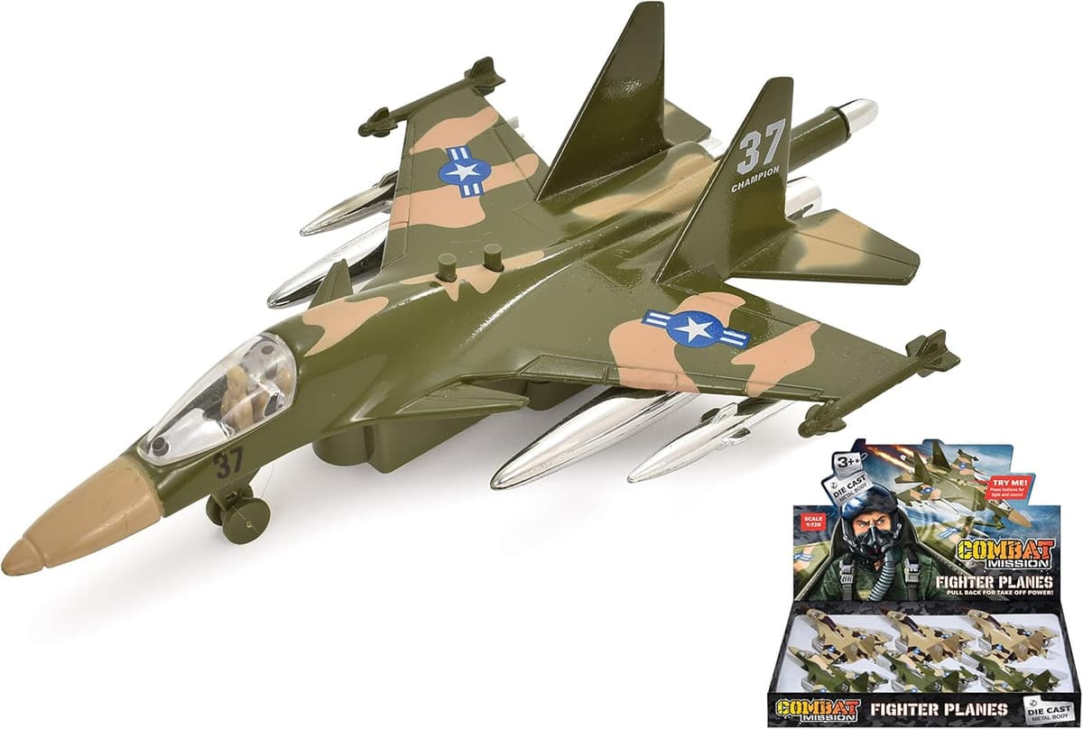 Kandy Toys Die Cast Fighter Planes 1:120sc "combat Mission" 2 Asst