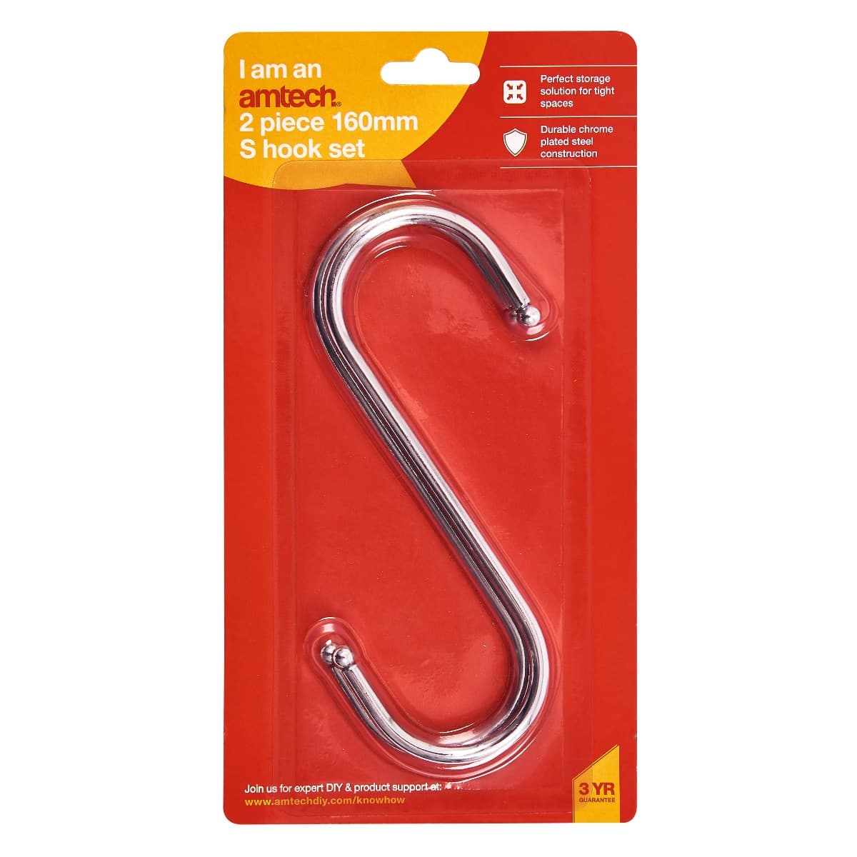 Am-tech 2pc 160mm S HOOK SET