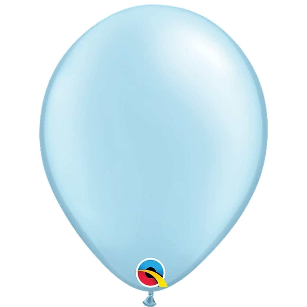 QUALATEX PLAIN LATEX 11" RND PEARL LIGHT BLUE 25CT