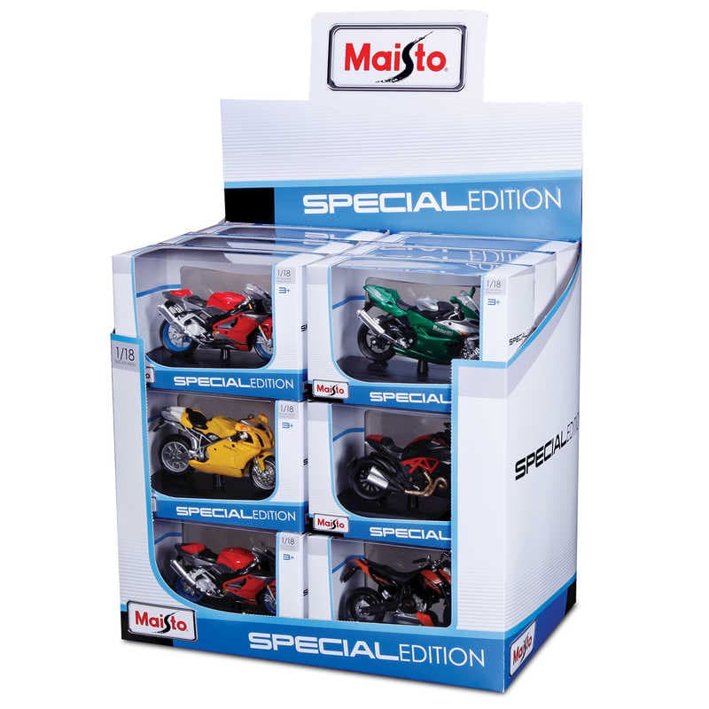 HGL 1:18 Motobike Assortment - 18pc Dispenser