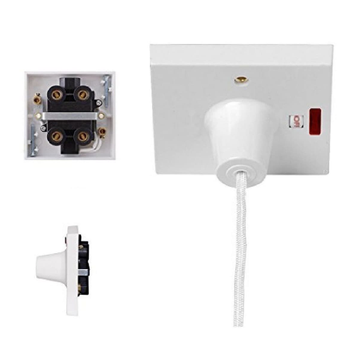 Powerplus 45a Shower Pull Switch With Neon