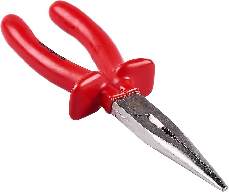 Am-tech 8" Long Nose Pliers- Slip Guard Handle