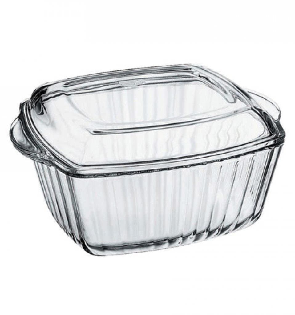 Pasabahce Square Casserole with Cover