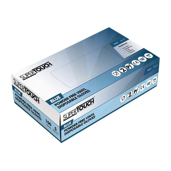 Supertouch Vinyl Blue P/F Large - 10x100
