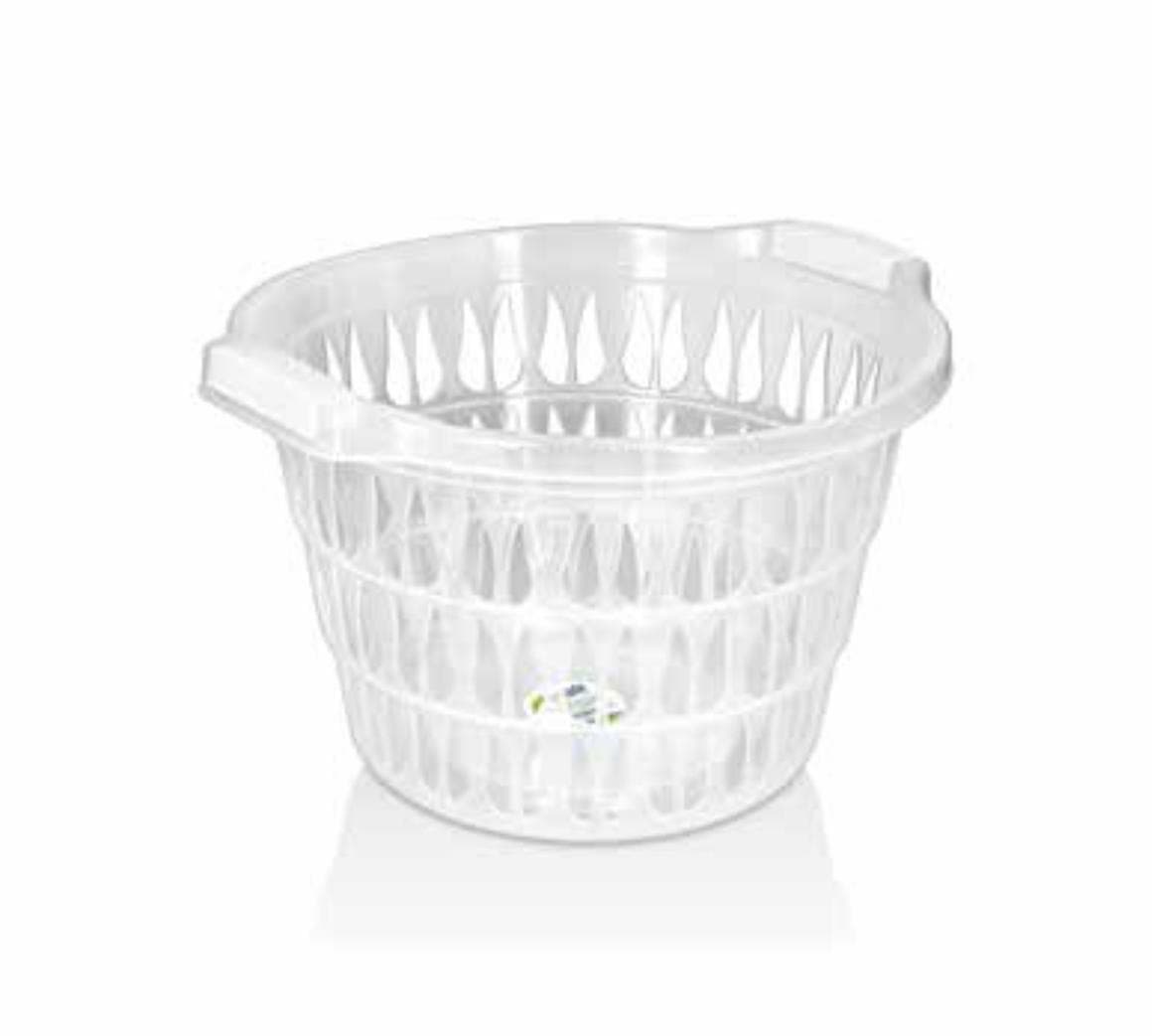 Asude Plastic Transparent Laundry Basket