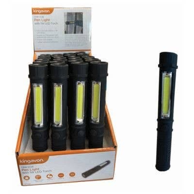 Blackspur 1.5w Cob Pen Light With 1w Led Torch