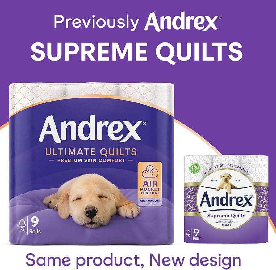 Andrex 9 Roll Supreme QuiltsF1