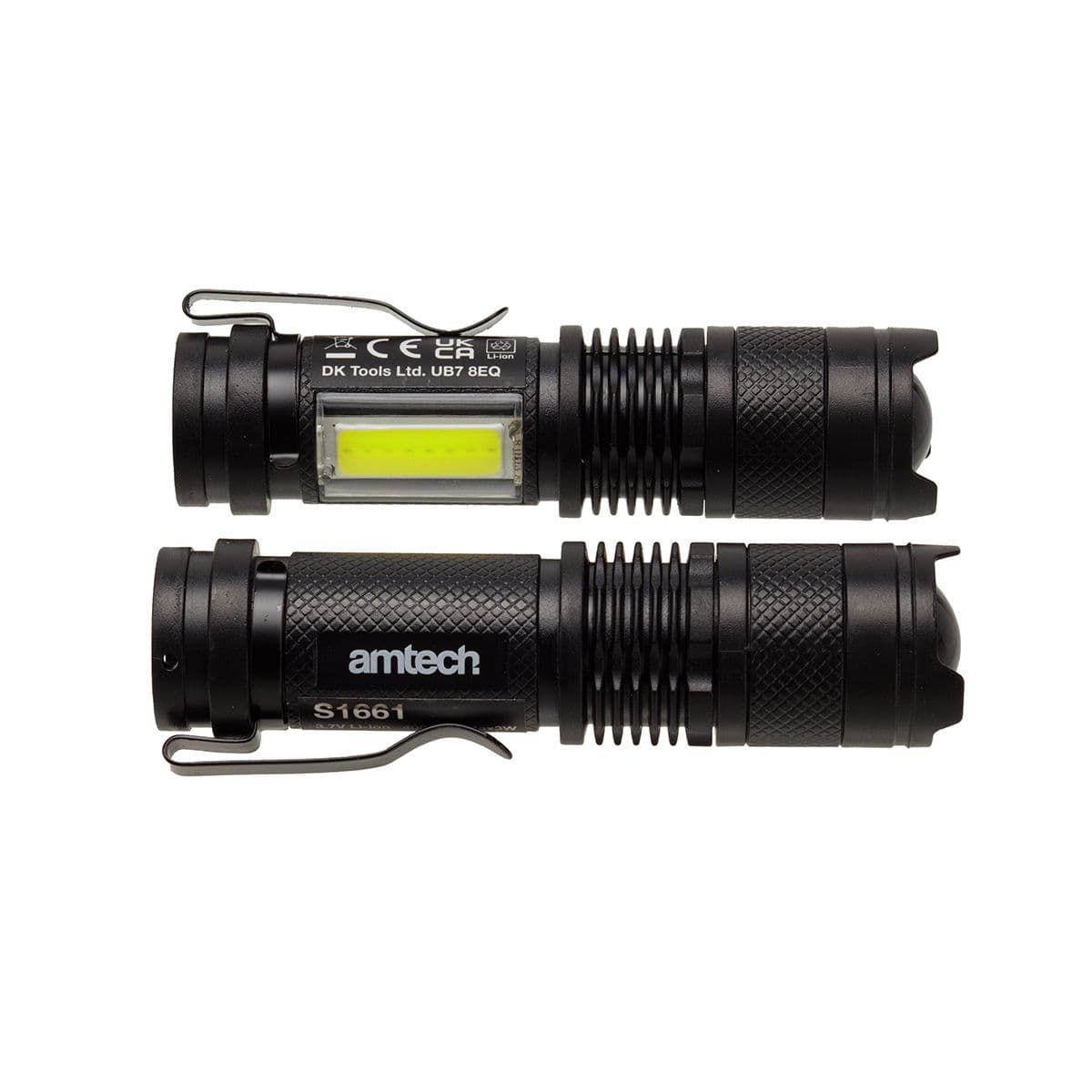 Am-Tech 2pcs Rechargeable torch set