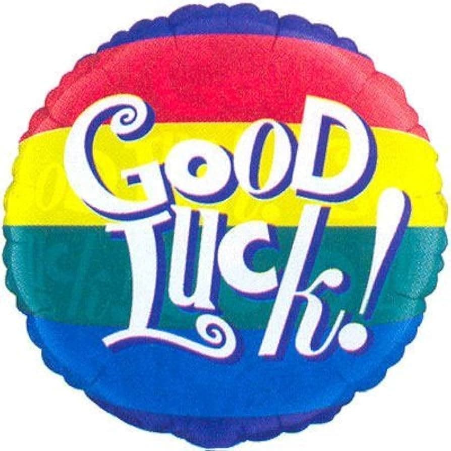 Qualatex 18" Round Foil Print Balloon 001ct Good Luck Colorful