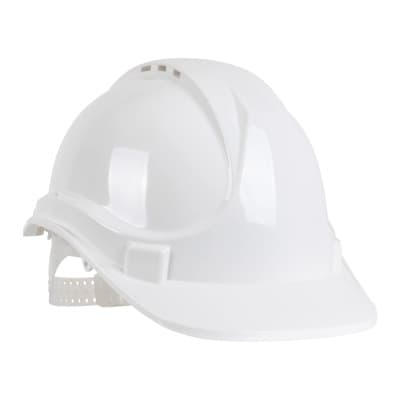 Rodo White 6 Point Harness Safety Helmet