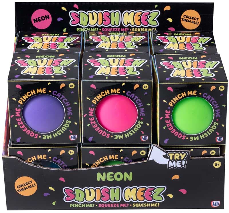 HTI 6CM STRESS BALLS NEON SQUISH MEEZ
