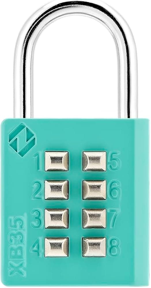 ZW35 COMBINATION PADLOCK 8 DIG PUSH BUTTON FIXED CODE CARDED