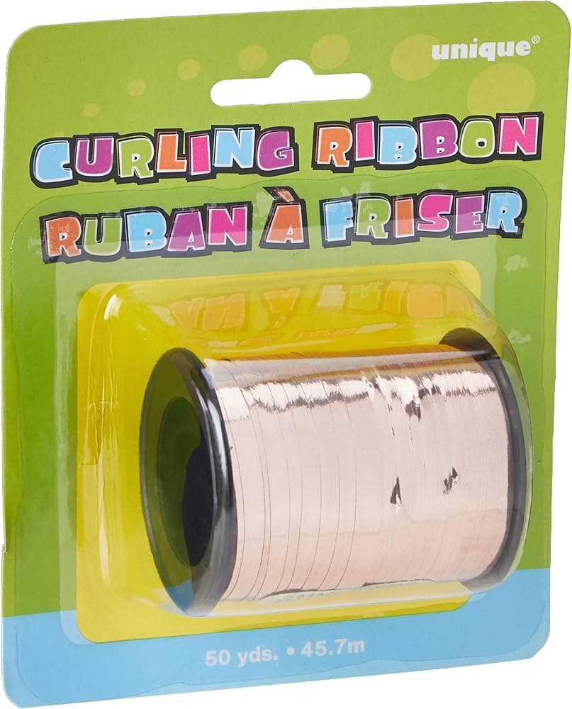 Unique Party Rose Gold Curl Ribbon 50 Yds