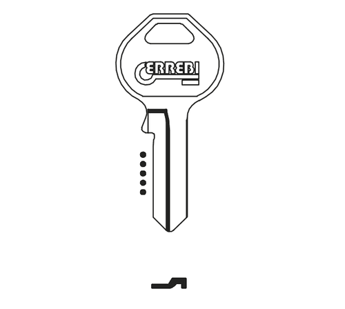 Ereebi 5 Pin Cyl Key Blank Orion MS11/MS3