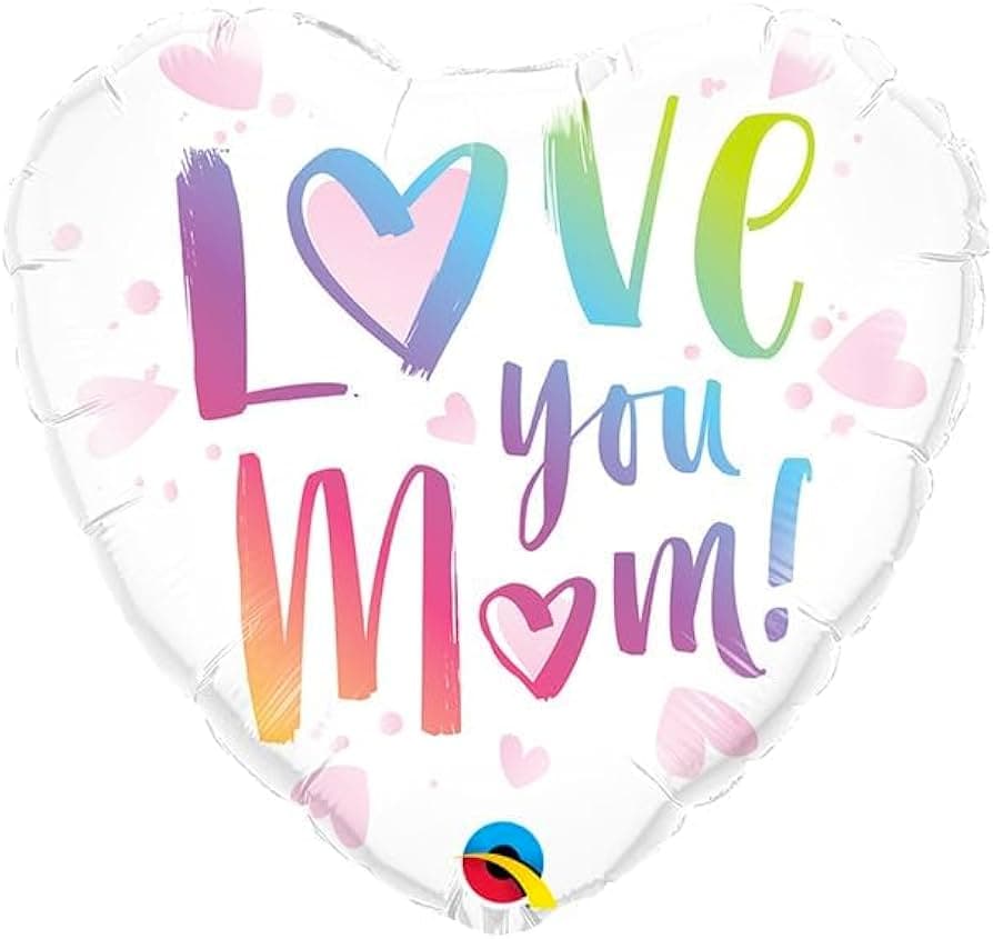 QUALATEX18" heart qx foil print 001ct LOVE YOU M(HEART) !M!