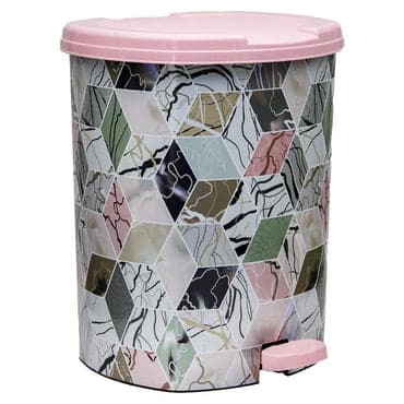 Asude 4 No Patterned Pedalled Dustbin