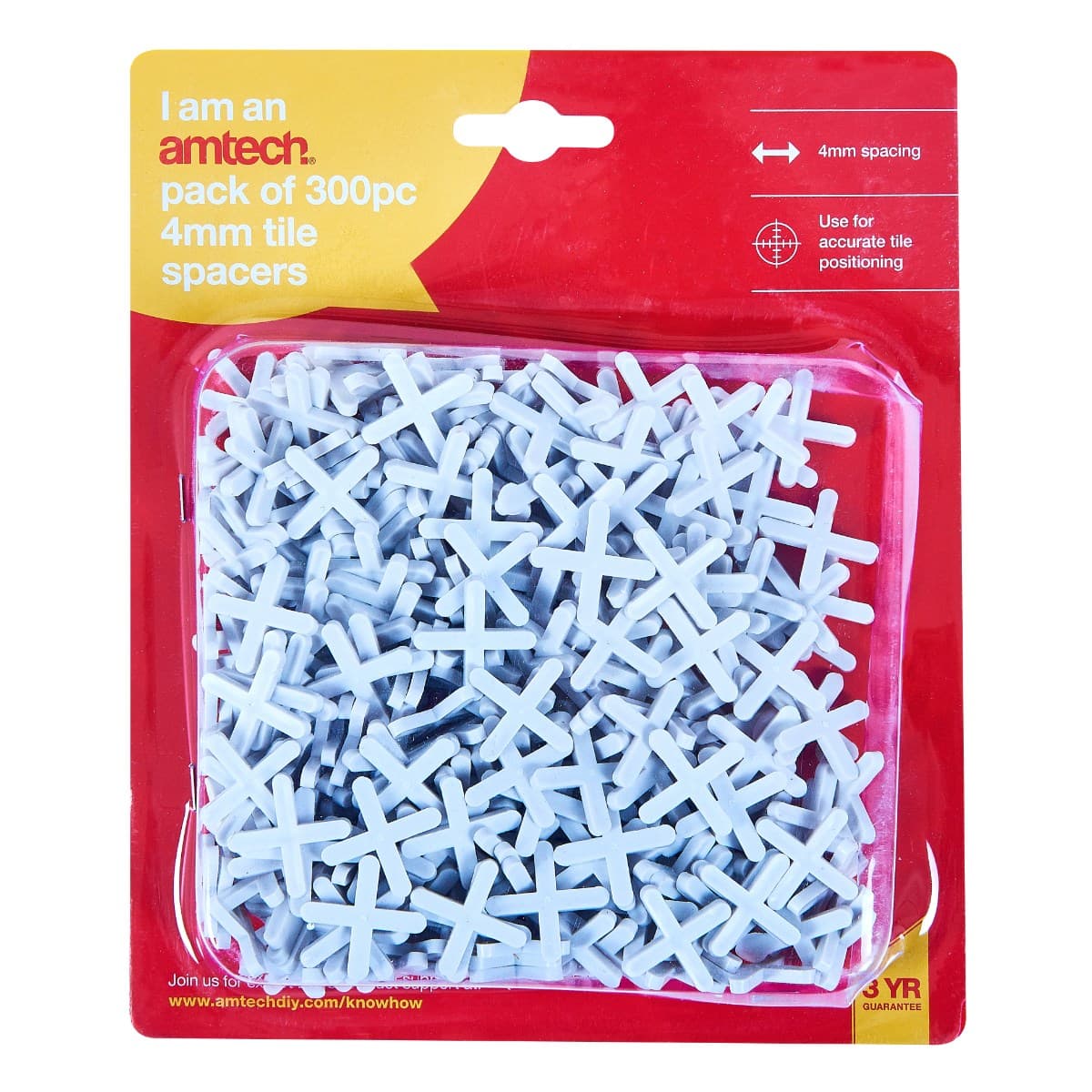 Am-tech 4MM Tile Spacers pk 300