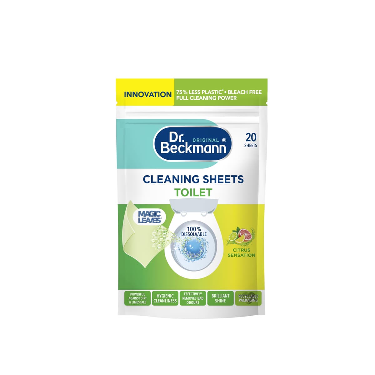 Dr. Beckmann Toilet Cleaning Sheets Citrus Sensation x 20