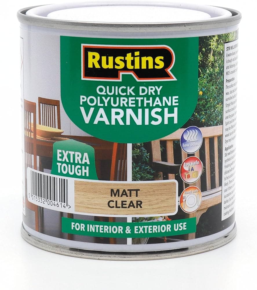 Rustin Q/D Poly Varn Matt Clear 250ml