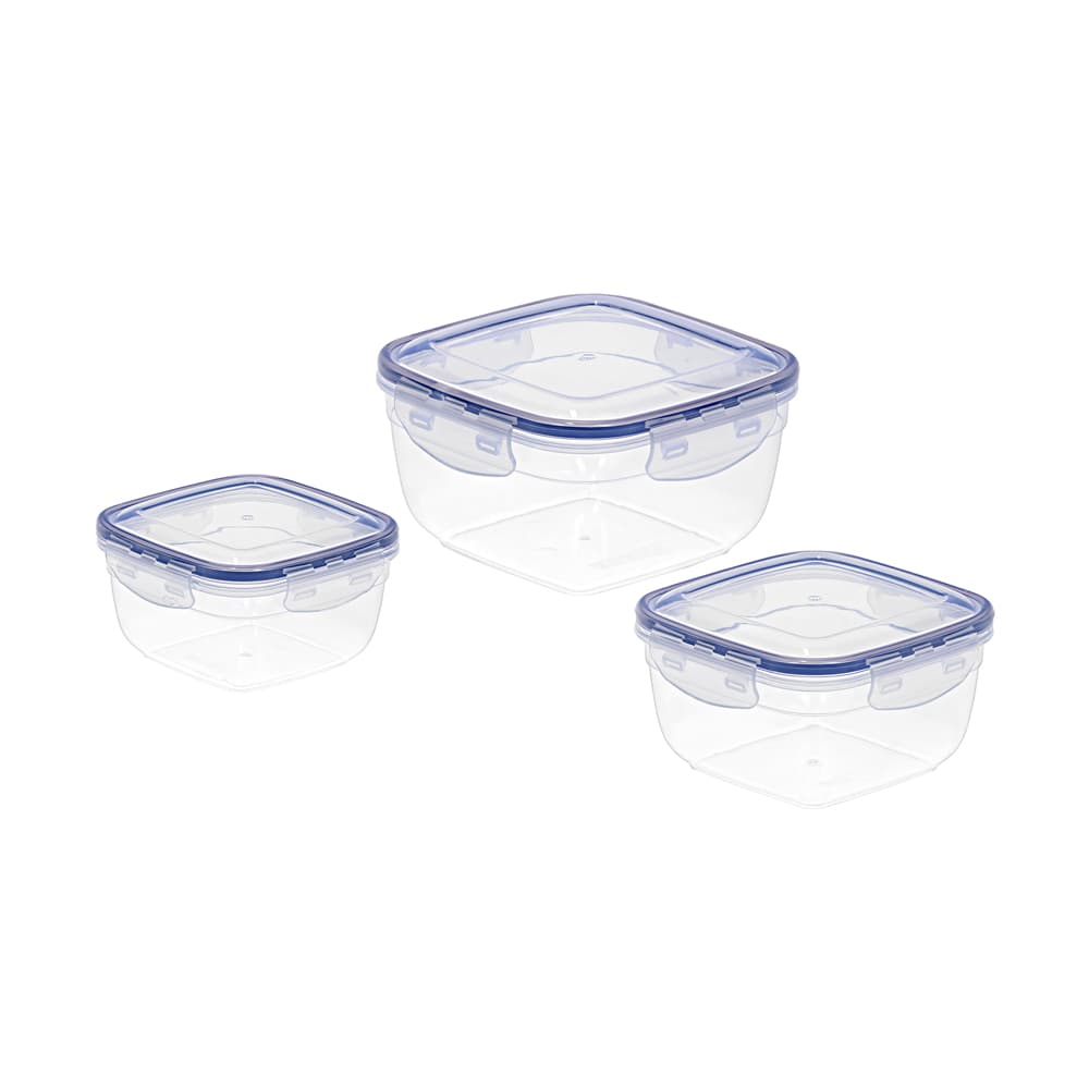 Asude Plastic Rectangular Container Set Of 3