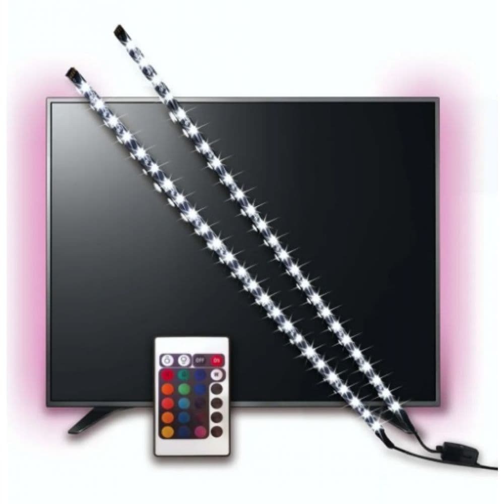 Energizer Led 2x 50cm RGB Flexi USB TV Striplight 3.2w Colour Changing