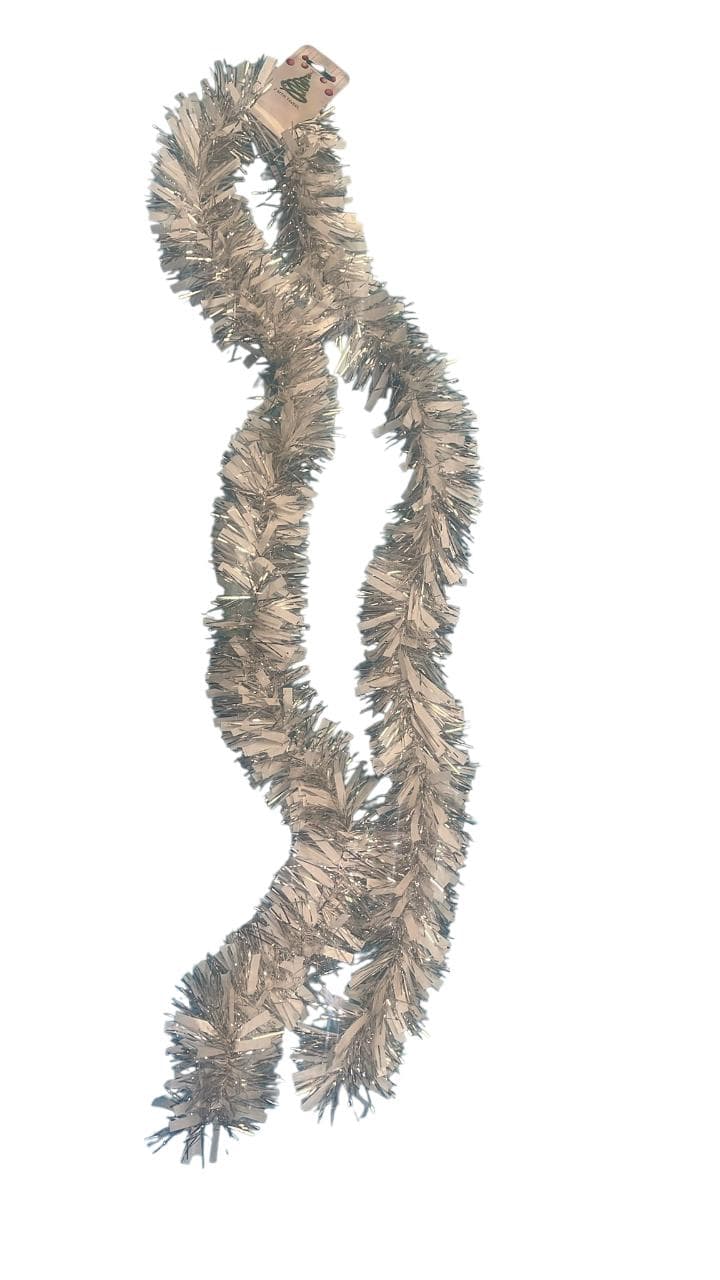 Christmas Tinsel White - Silver