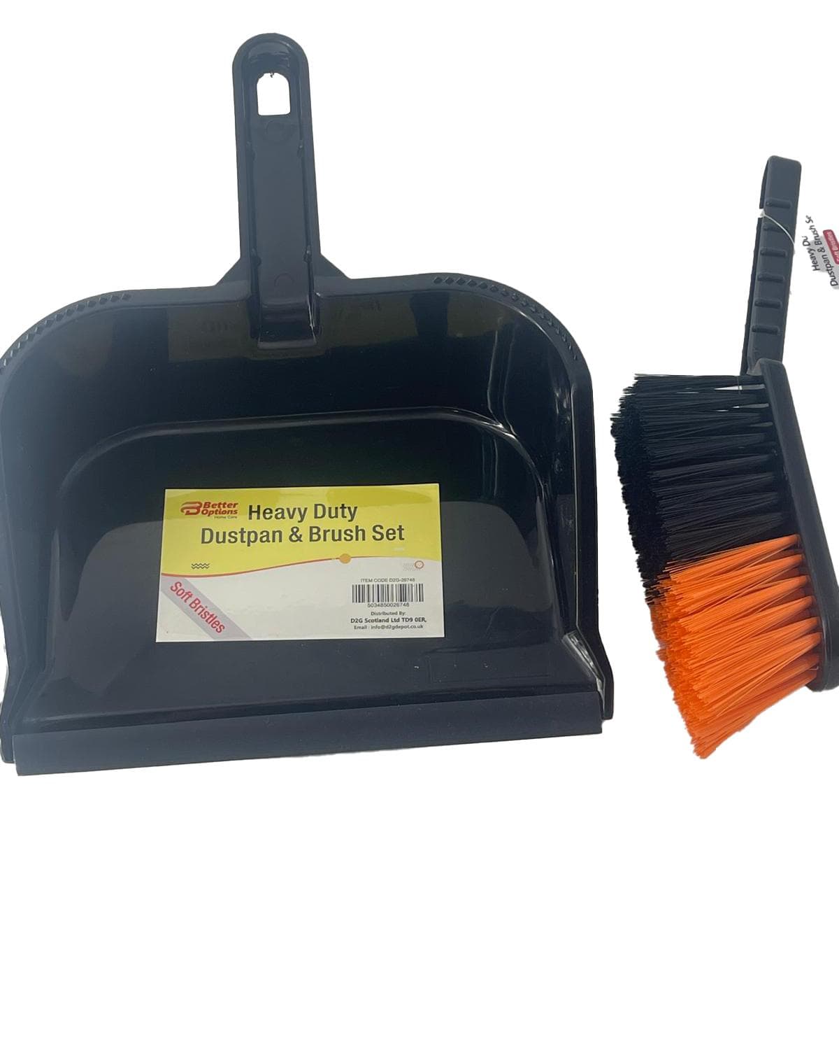 Better Options HEAVY DUTY DUSTPAN & BRUSH SET(SOFT BRISTLES)