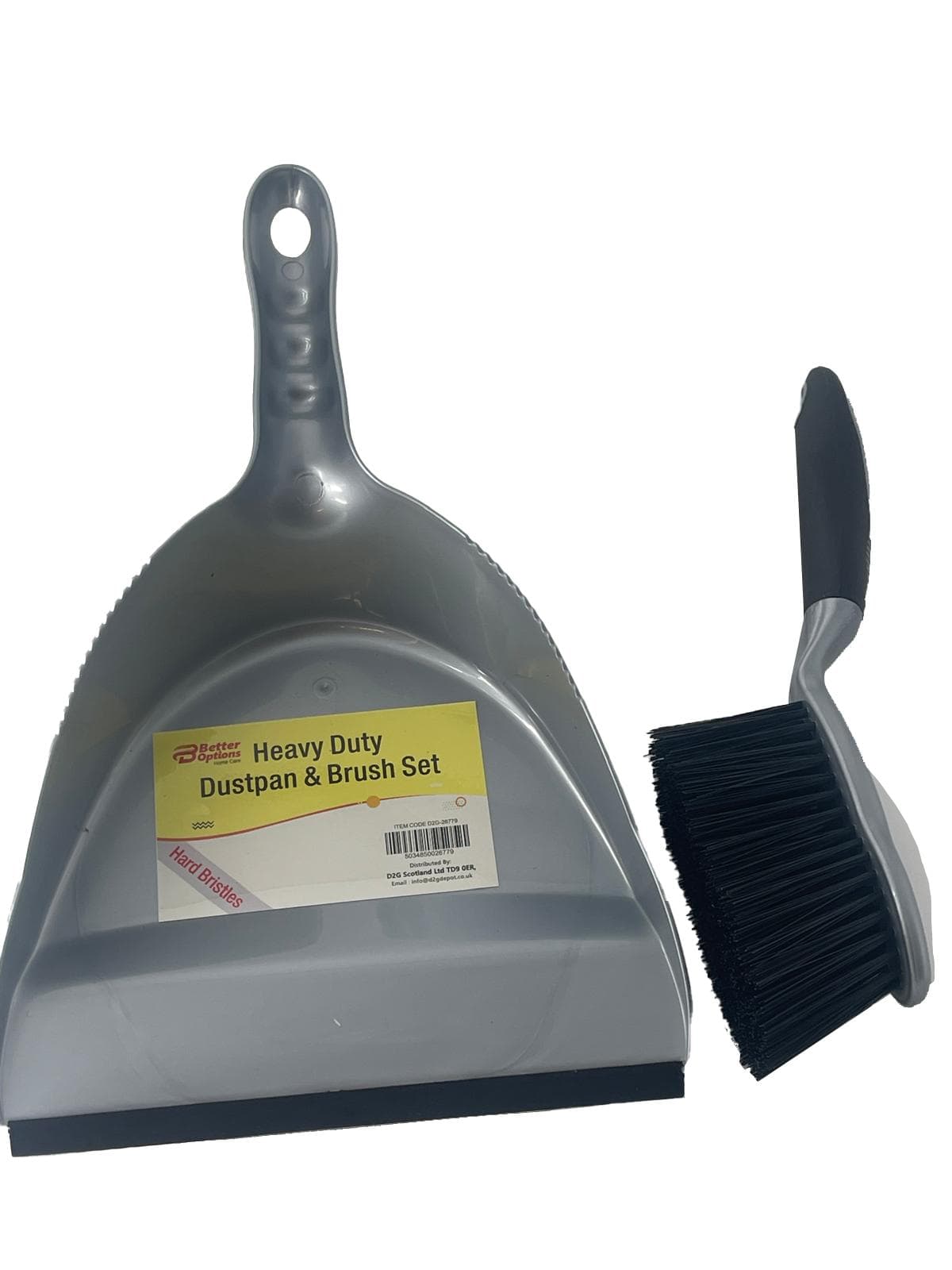 Better Options HEAVY DUTY DUSTPAN & BRUSH SET(HARD BRISTLES)