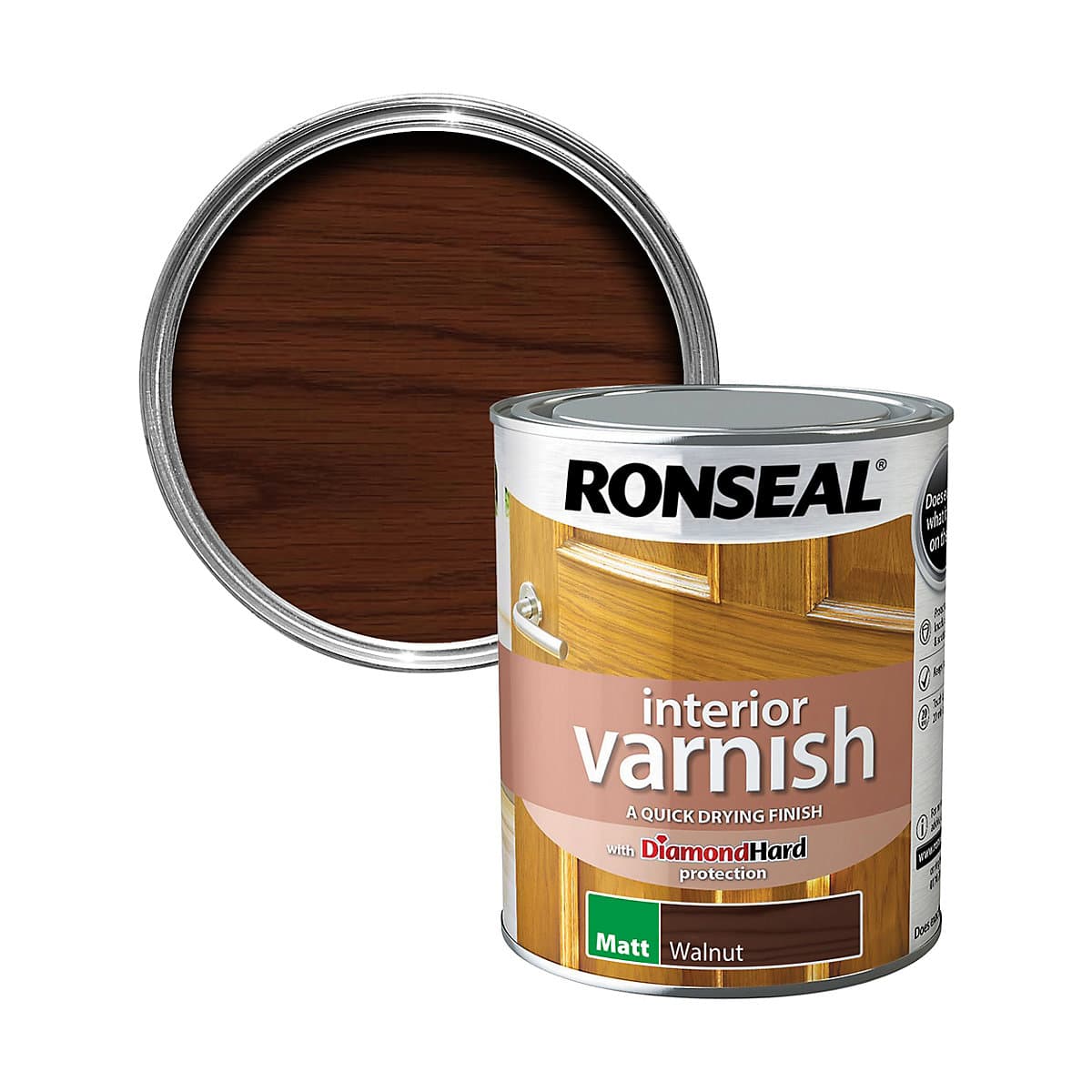 Ronseal Interior Varnish Walnut Matt 750ml