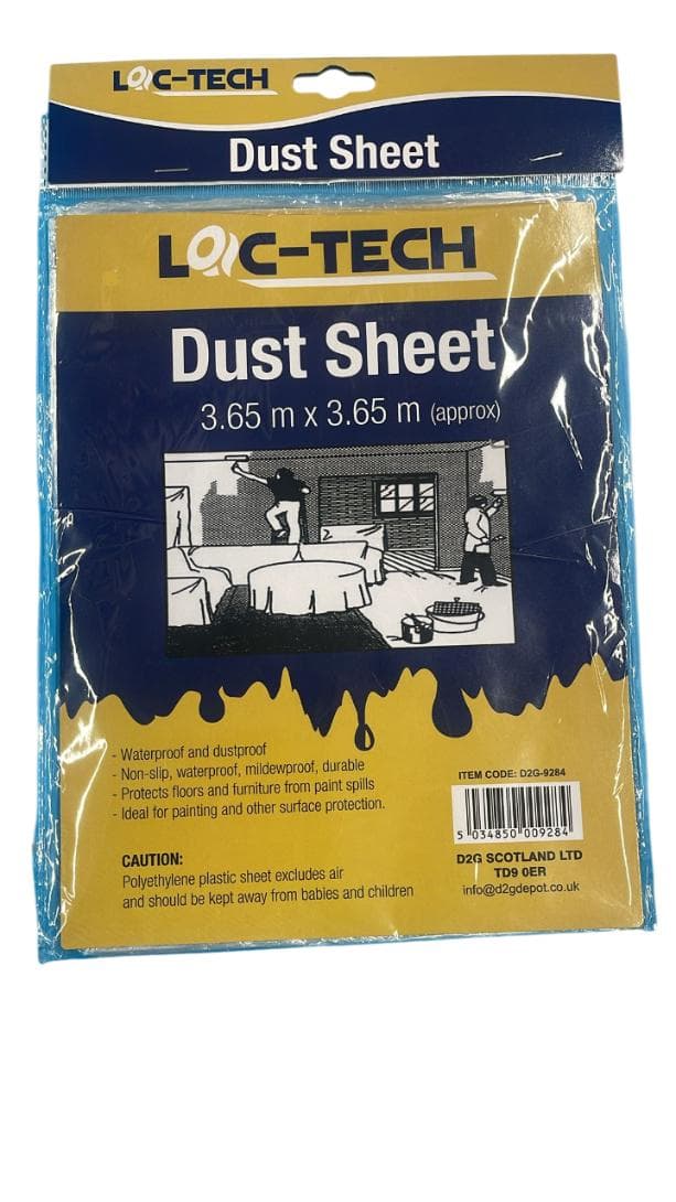 Loc-tech DustSheet with extra strong 3.65m x 3.65m
