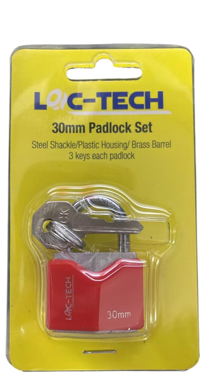 Loc-tech 30mm Padlock Set with Plastic Housing