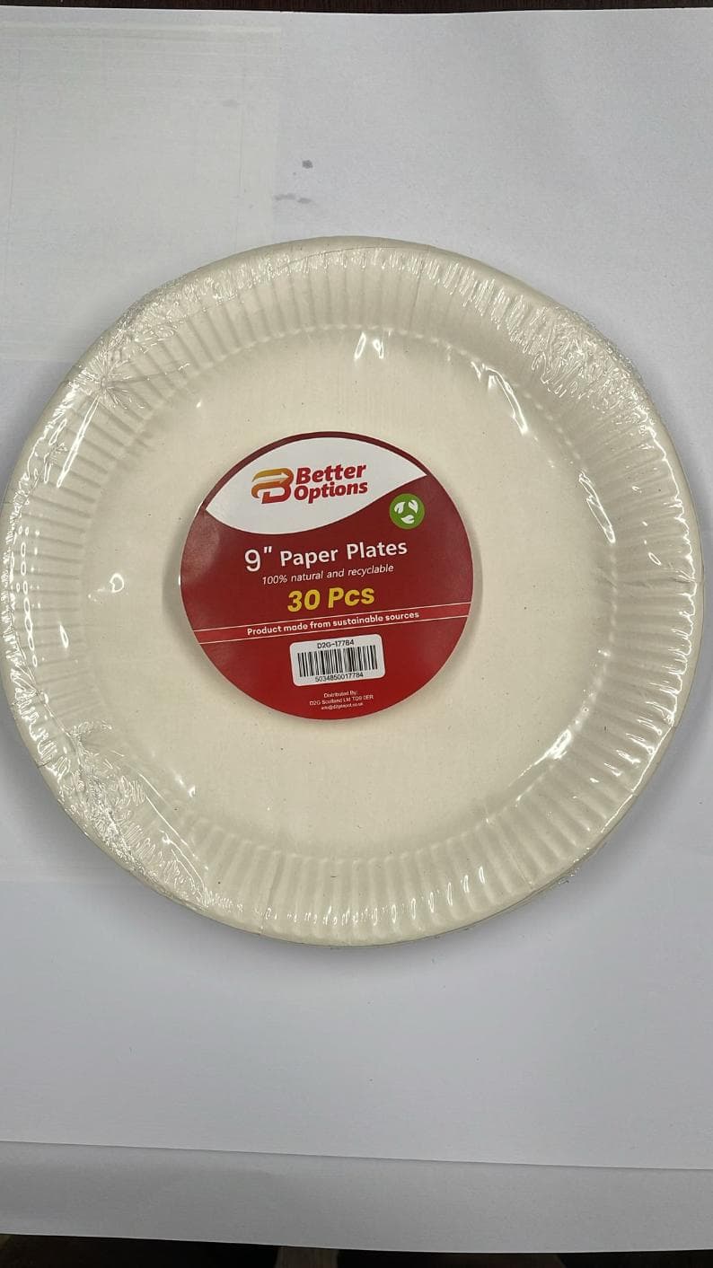 Better Options 9" Paper Plates 30pk