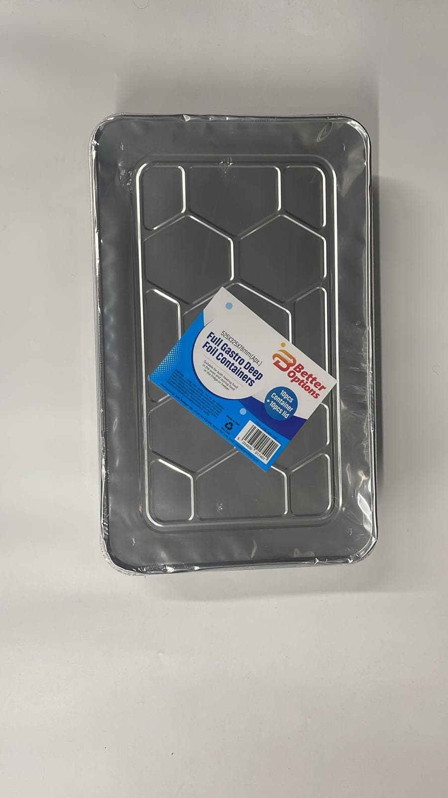 Full Gastro Deep With Foil Lids ( 10 pcs) 525x325x78mm(apx)