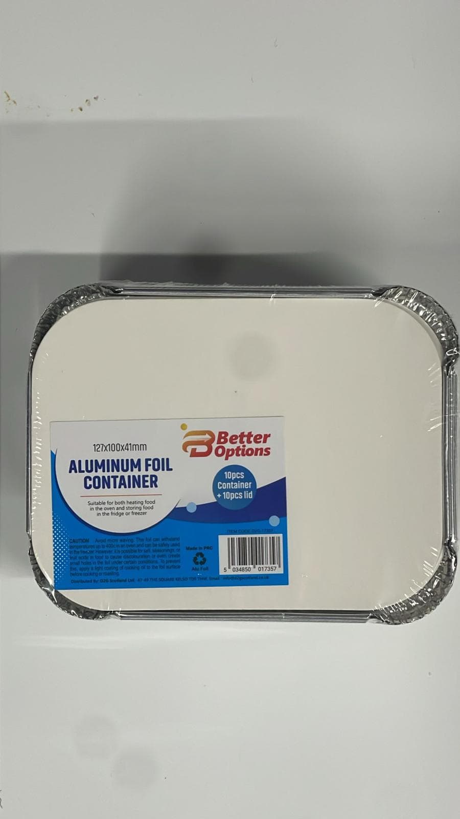 Aluminium Foil Containers ( 10pcs with lids ) 127x100x41mm(apx.)