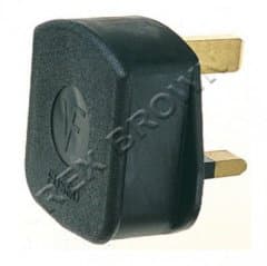 DA 13amp Rubber Plug Black