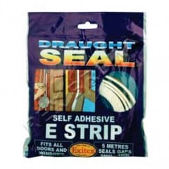 E Strip Draught Seal Self Adhesive Pile 5m White