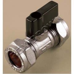 Compression Isolating Valve with Handle 15mm CP