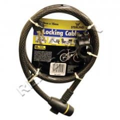 Sterling Locking Cable + Bracket - Combination Self Coiling (1.5mx10mm) (Bike Lock)
