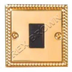 Red/Grey Georgian Brass 6A 1G 2W Switch BR32P