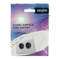 DA 2 Gang Surface Coax Socket