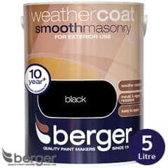 Berger Weathercoat smooth masonary Black 5L