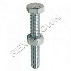 M5 x 25 Hex Nuts & Bolts Full Threaded BZP - Pre Pack 4pcs