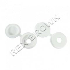 Slotted Screw Head Cap & Cover(Plastic) Wht Pre Pack - 10pcs